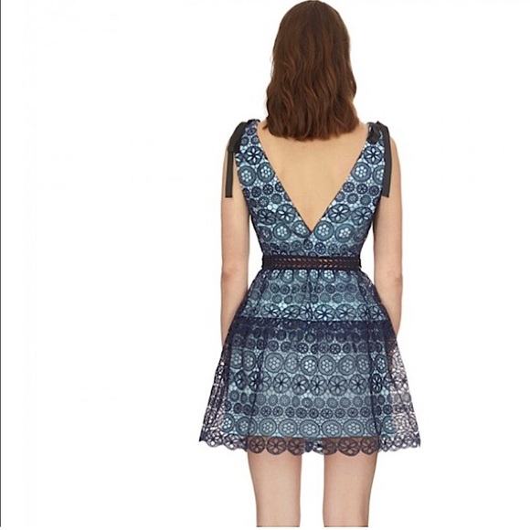 Self-Portrait Guipure Lace Mini Dress - Picture 3 of 16